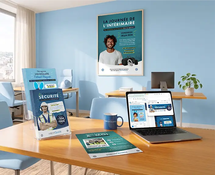 Intérim Qualité *Campagne de communication interne* et création d’un territoire de marque
